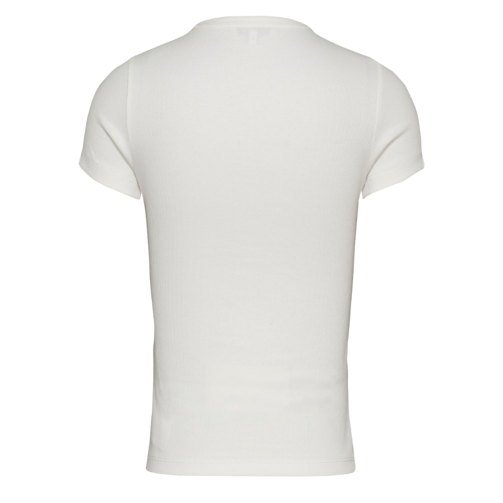 TJW Slim Badge Rib Tee Ecru TJW Slim Badge Rib Tee Ecru
