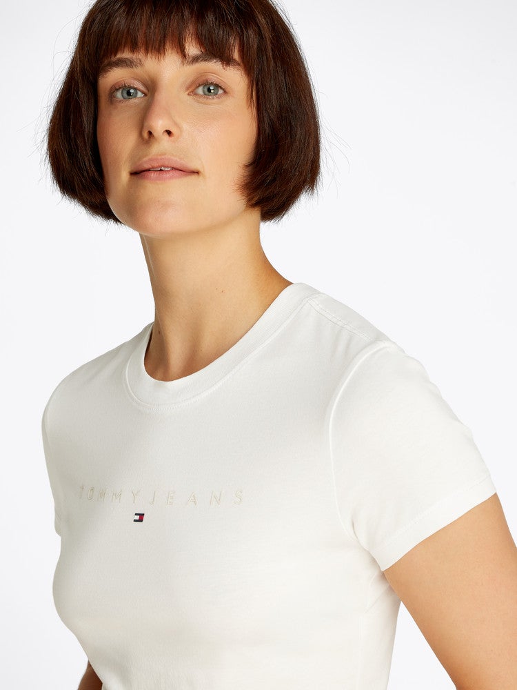 TJW Slim Tonal Linear Tee Ext Ecru TJW Slim Tonal Linear Tee Ext Ecru