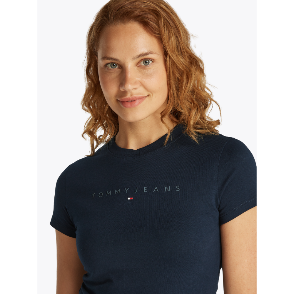 TJW Slim Tonal Linear Tee Ext Donker Blauw TJW Slim Tonal Linear Tee Ext Donker Blauw