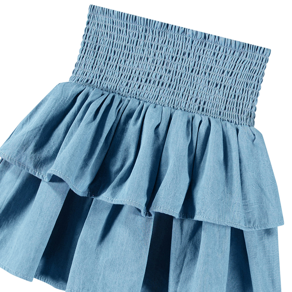 Bonita Smocked Skirt Blauw Bonita Smocked Skirt Blauw