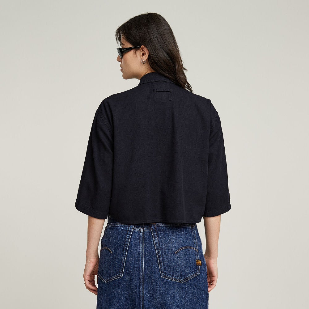 Boxy shirt s\s wmn Zwart 1 Boxy shirt s\s wmn Zwart 1