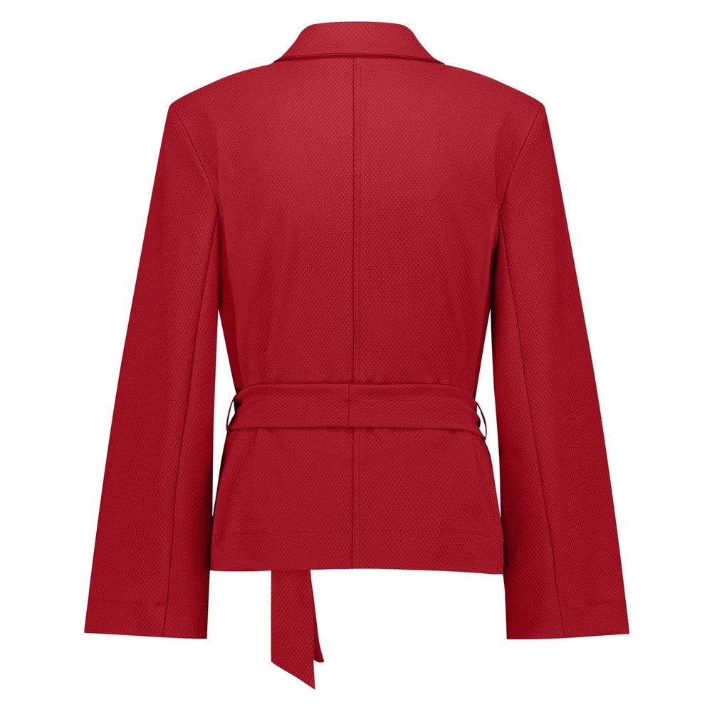 Lette honeycomb blazer Rood Lette honeycomb blazer Rood