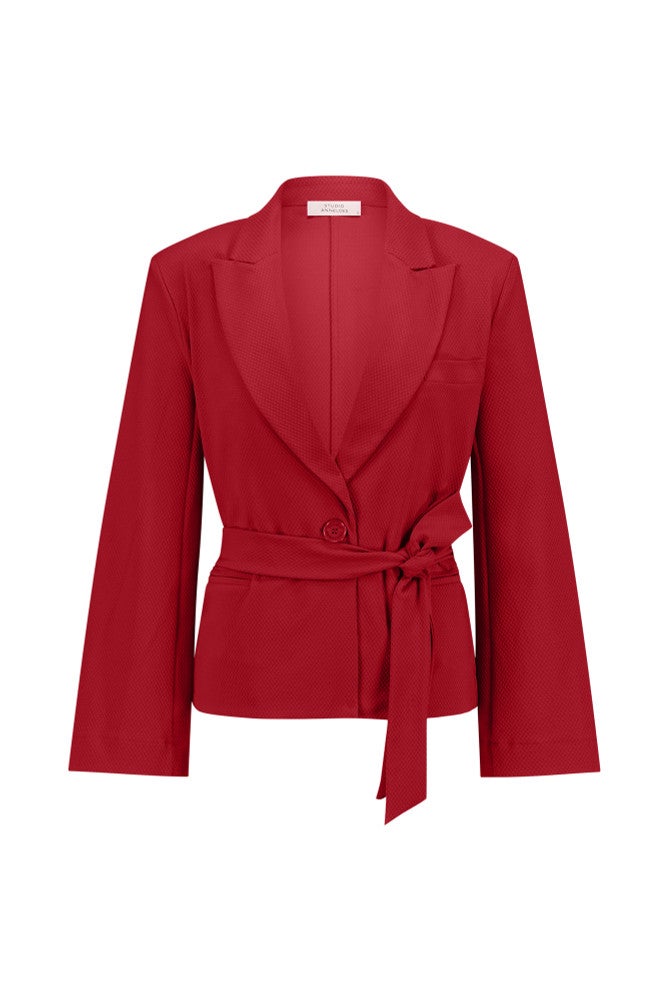 Lette honeycomb blazer Rood Lette honeycomb blazer Rood