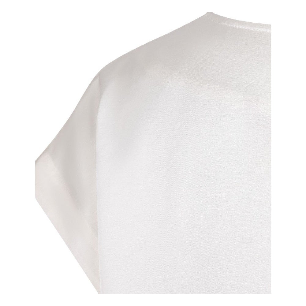 Blouse R-neck satin look Off White Blouse R-neck satin look Off White