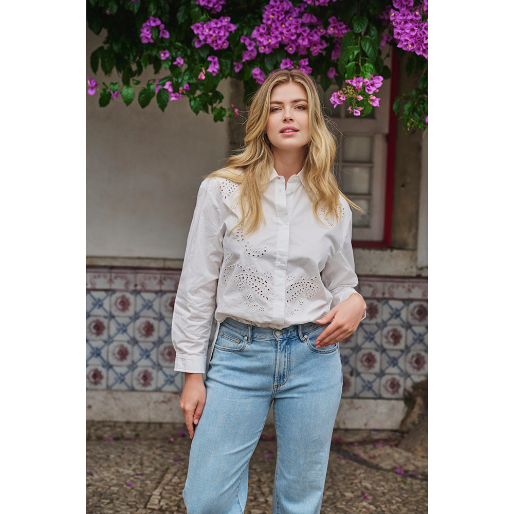 Blouse long broderie anglaise Wit 1 Blouse long broderie anglaise Wit 1