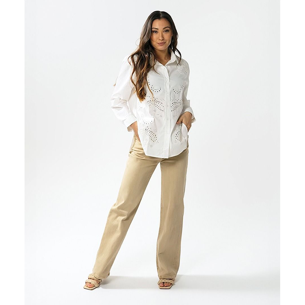 Blouse long broderie anglaise Wit 1 Blouse long broderie anglaise Wit 1