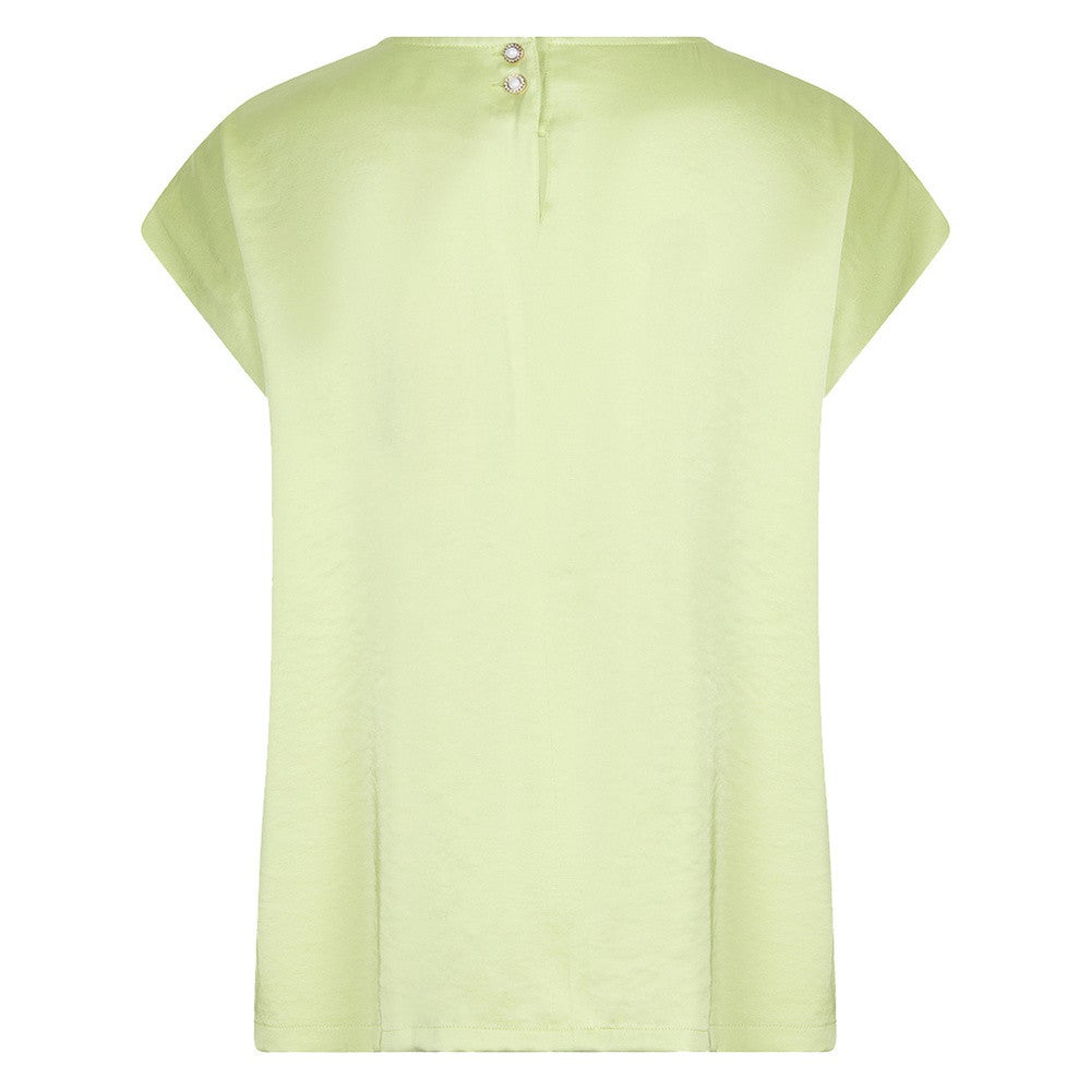 Blouse R-neck satin look Groen KL Blouse R-neck satin look Groen KL