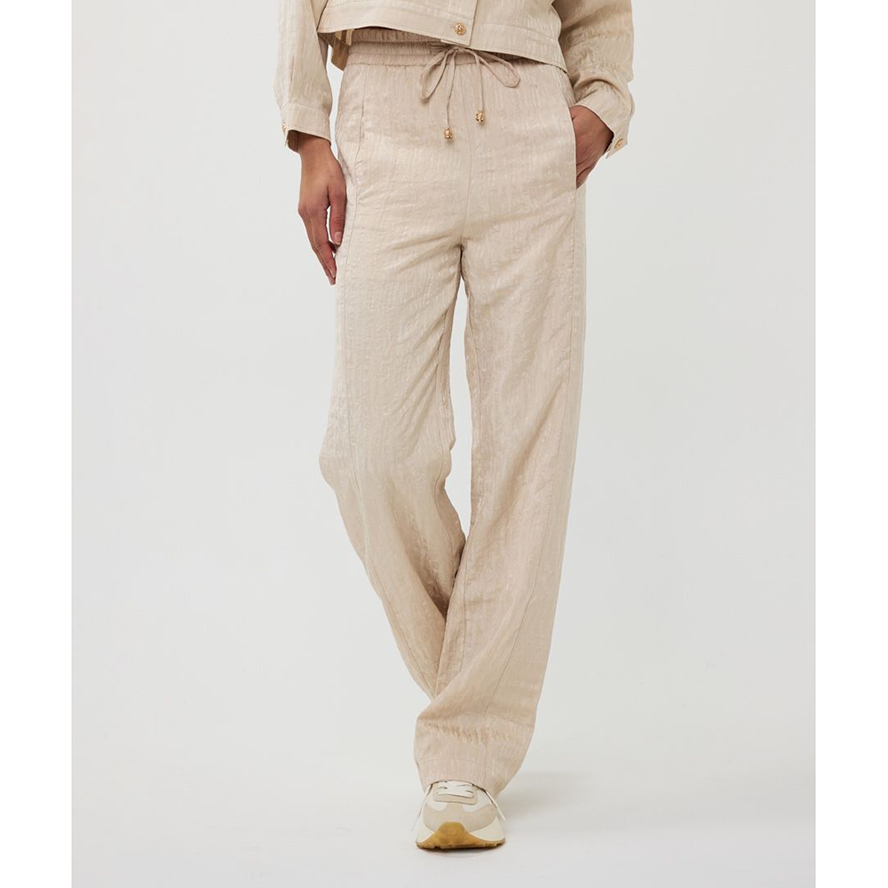 Trousers wide jacquard Beige Trousers wide jacquard Beige