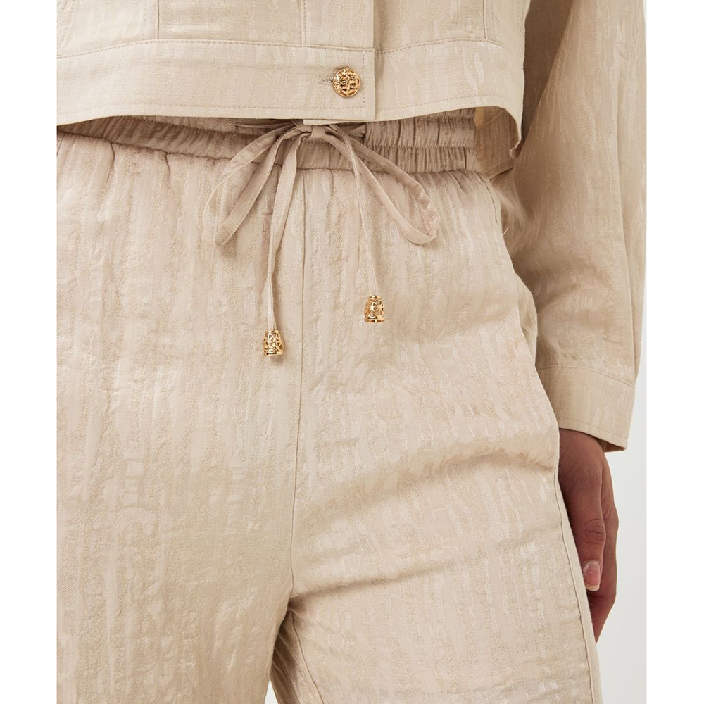 Trousers wide jacquard Beige Trousers wide jacquard Beige