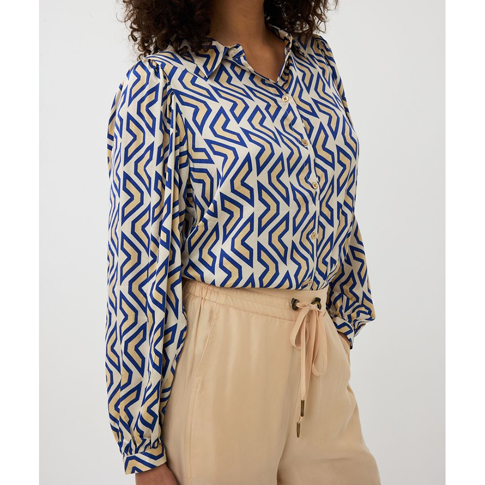 Blouse basic Utopia Graphic Blauw Blouse basic Utopia Graphic Blauw