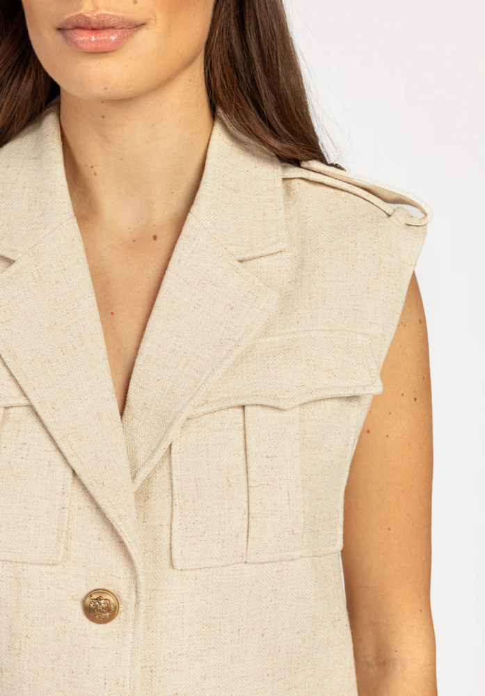 LYNETTE PES  Gilet 822 Beige LYNETTE PES  Gilet 822 Beige