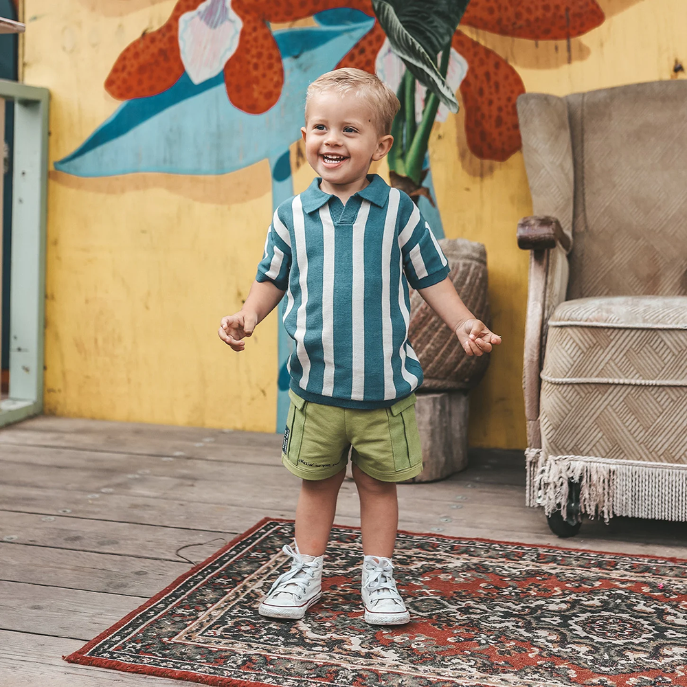 Solid Cargo Shorts Groen Solid Cargo Shorts Groen