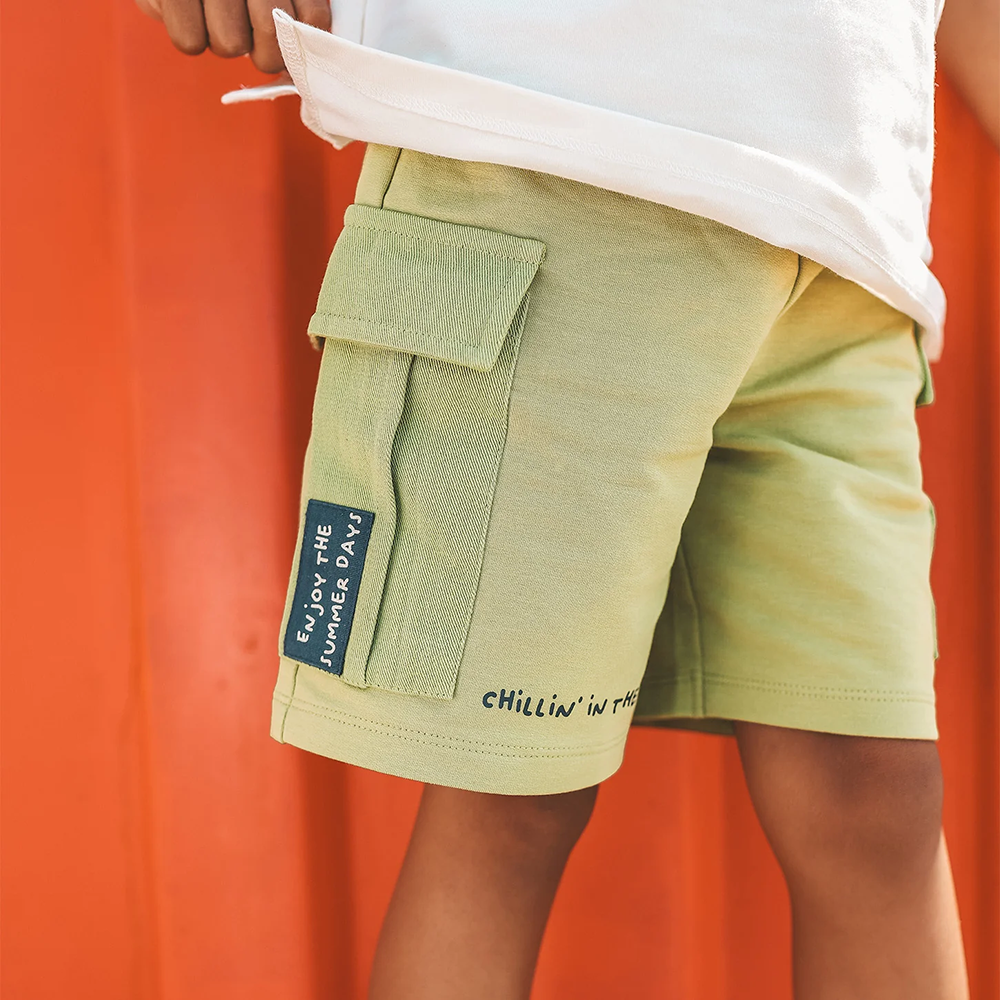 Solid Cargo Shorts Groen Solid Cargo Shorts Groen