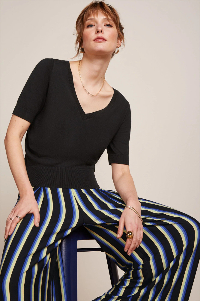 Antonia Pants Embla Stripe Zwart 1 Antonia Pants Embla Stripe Zwart 1