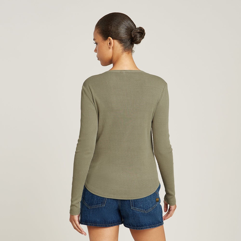 Deep v slim l\s wmn Army Deep v slim l\s wmn Army