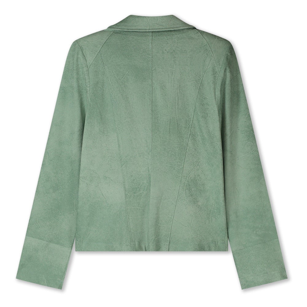 Zipper Biker Jacket Groen Zipper Biker Jacket Groen