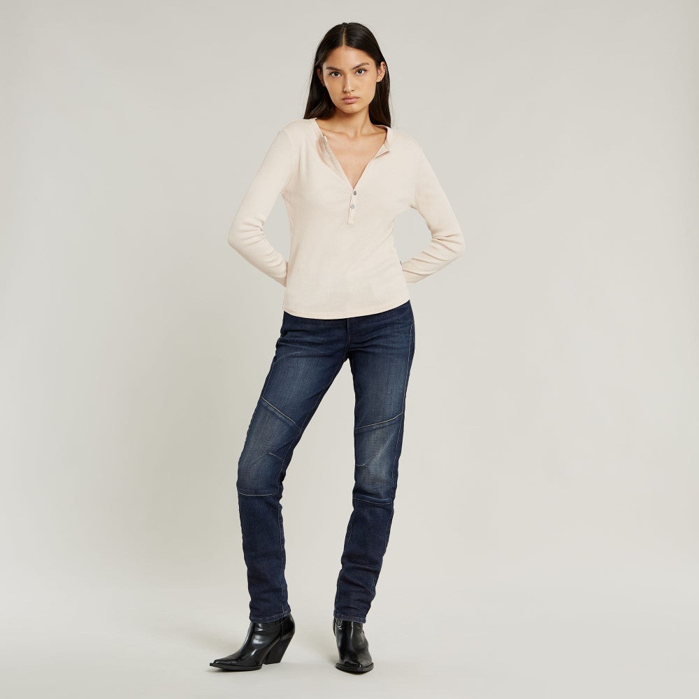 Deep v slim l\s wmn Beige Deep v slim l\s wmn Beige