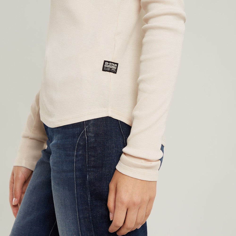 Deep v slim l\s wmn Beige Deep v slim l\s wmn Beige