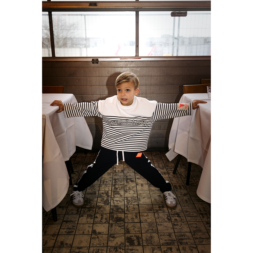 kids knitted striped The label sweater Wit 1 kids knitted striped The label sweater Wit 1