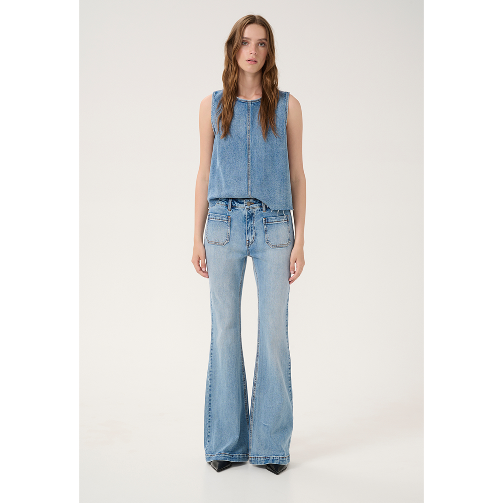 DangoMW 144 High W-Wide Bootcut Licht Blauw DangoMW 144 High W-Wide Bootcut Licht Blauw