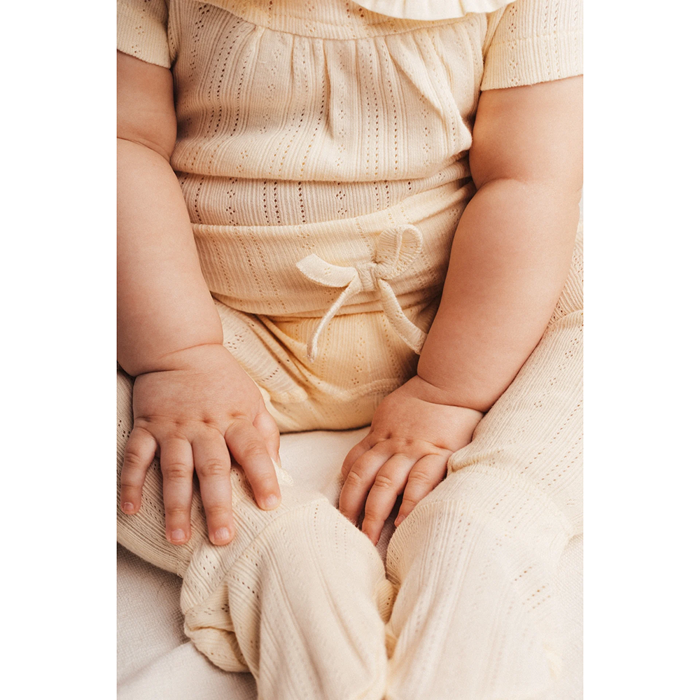 Catarina Jersey Pointelle Legging Ecru Catarina Jersey Pointelle Legging Ecru