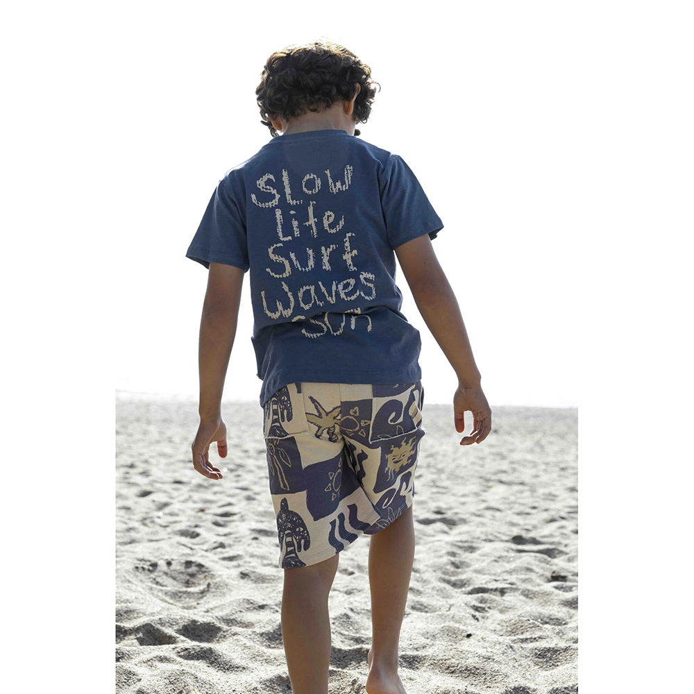 Zoe Tee Boys Palm Blauw Zoe Tee Boys Palm Blauw
