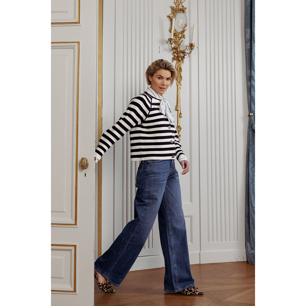 Jasmijn stripe cardigan Off White Jasmijn stripe cardigan Off White