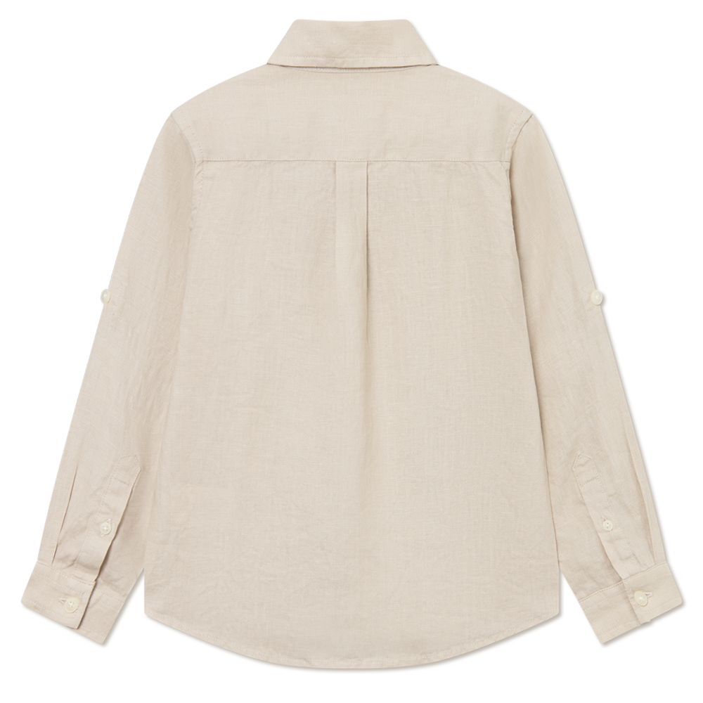Kristian Linen Shirt Kids Beige Kristian Linen Shirt Kids Beige