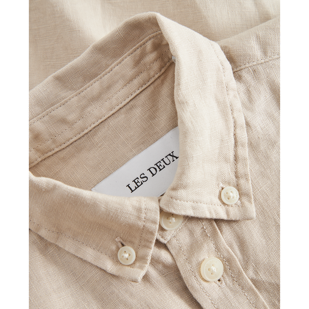 Kristian Linen Shirt Kids Beige Kristian Linen Shirt Kids Beige