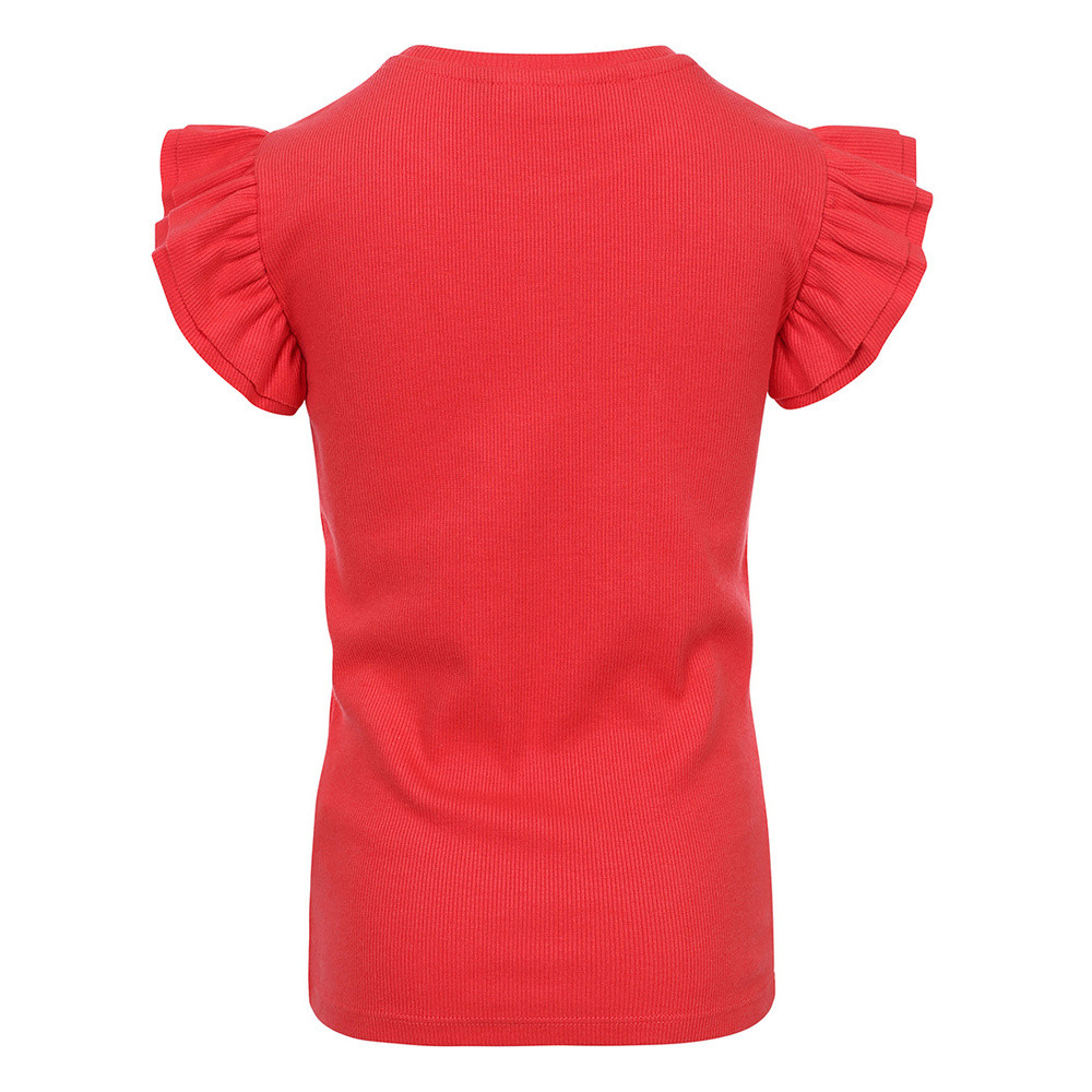 Litte Rib T-shirt Short Sleeves Soleil Rood Litte Rib T-shirt Short Sleeves Soleil Rood