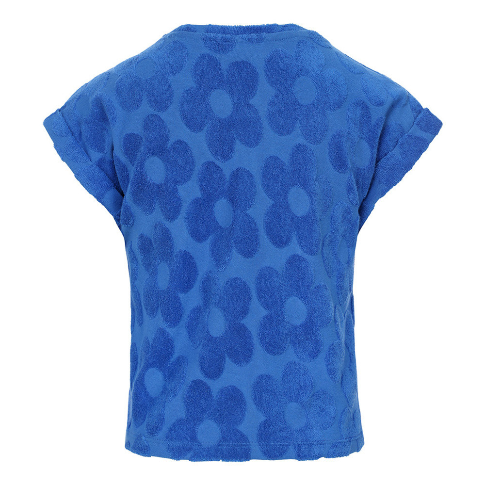 Little Flower Jaquard Terry Top Donker Blauw Little Flower Jaquard Terry Top Donker Blauw
