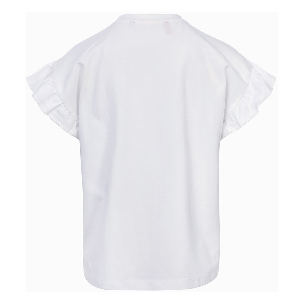 Little T-shirt Ruffled Short Sleeves Soleil Wit 1 Little T-shirt Ruffled Short Sleeves Soleil Wit 1