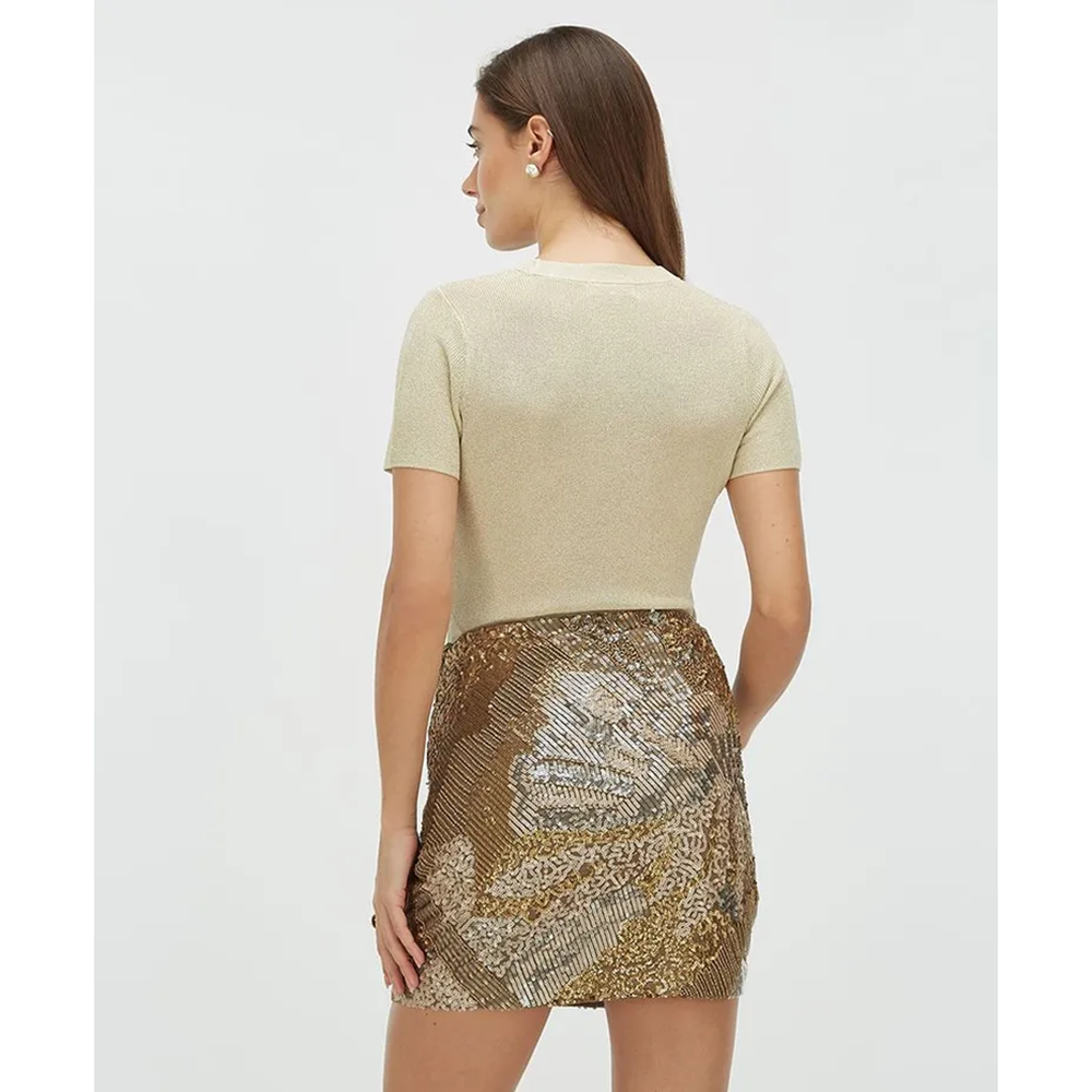 RIO slim fit top with glitter Goud KL RIO slim fit top with glitter Goud KL