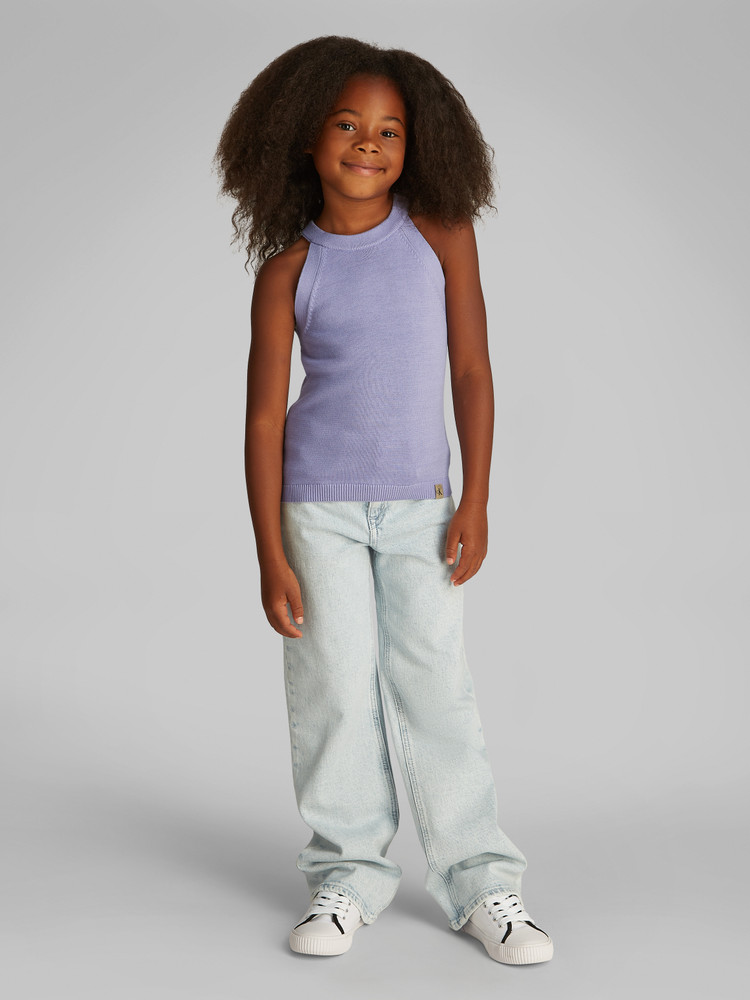 HALTERNECK KNITTED TOP Paars HALTERNECK KNITTED TOP Paars