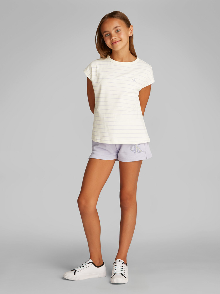 CK STRIPE SS T-SHIRT Beige CK STRIPE SS T-SHIRT Beige