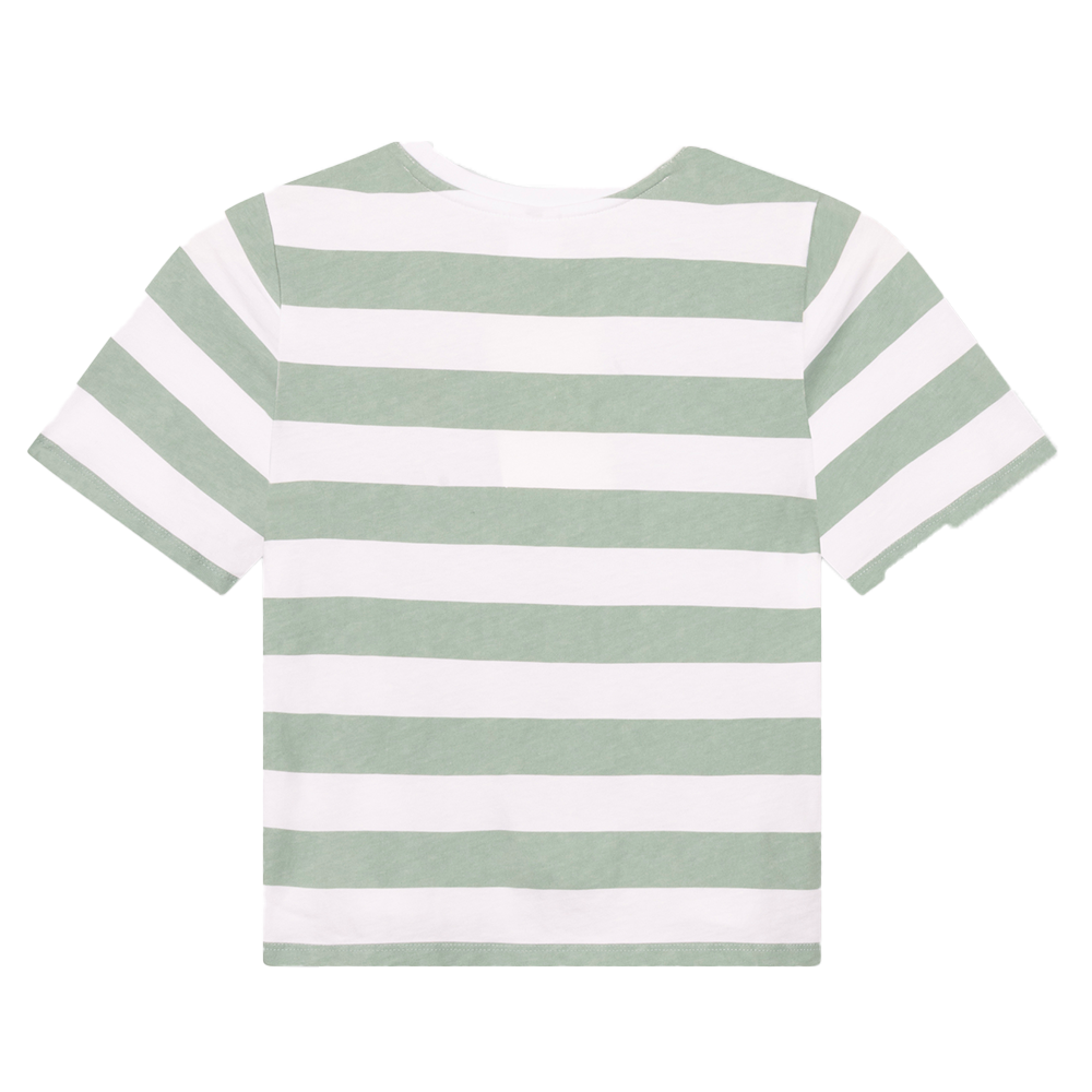 kids knitted striped t-shirt Groen kids knitted striped t-shirt Groen