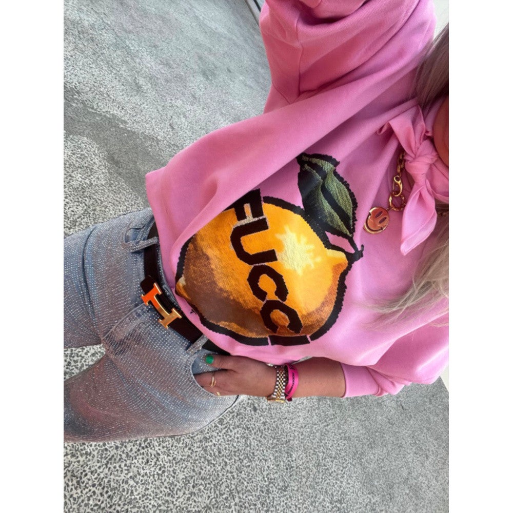 Boxy Sweater Fucci Lemon Roze Boxy Sweater Fucci Lemon Roze