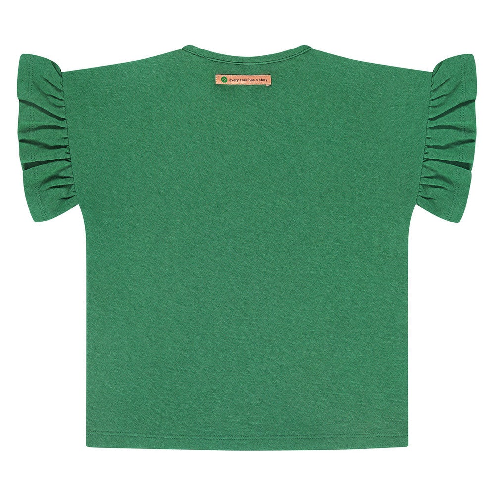 girls t-shirt short sleeve vacay ruffle Groen girls t-shirt short sleeve vacay ruffle Groen