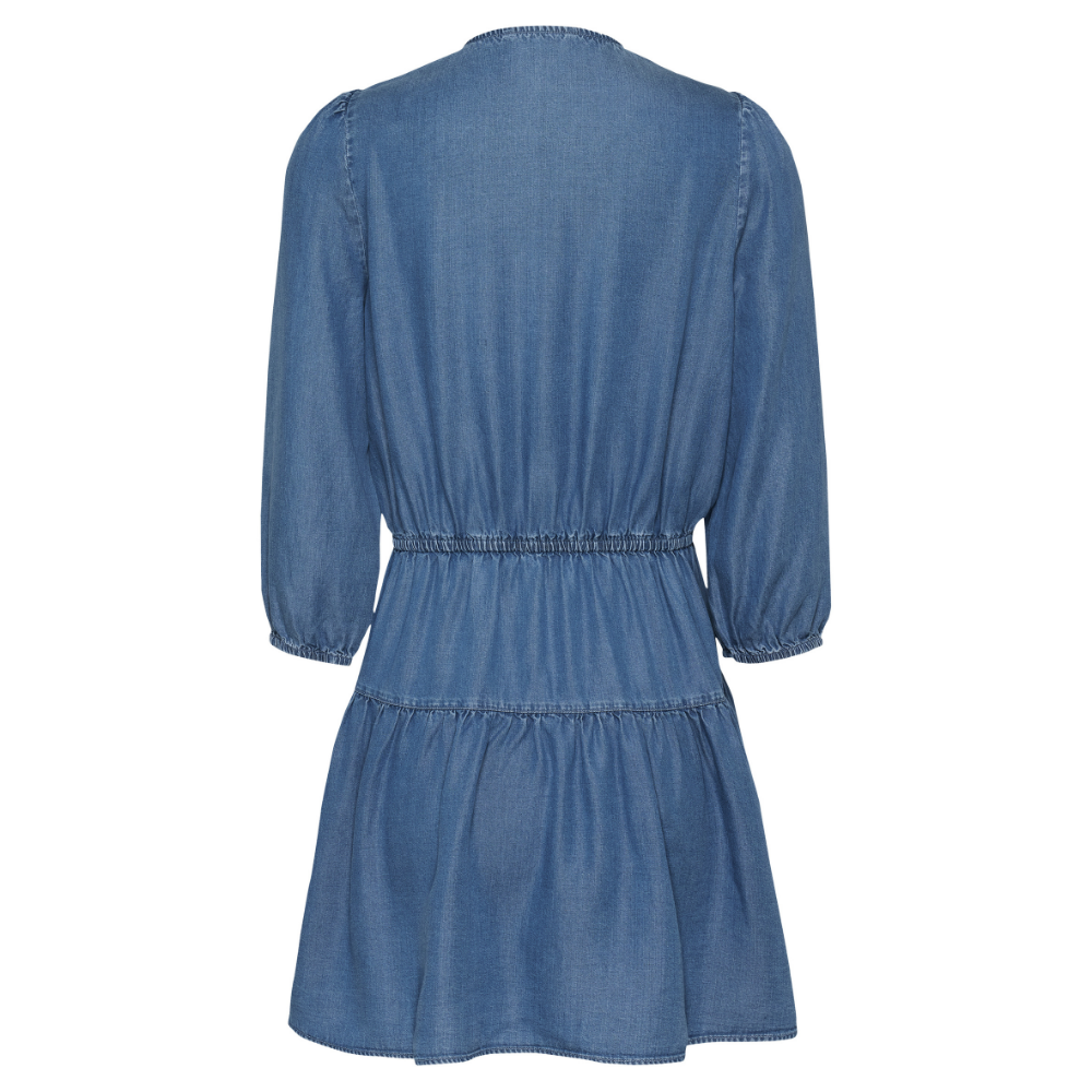 TJW Chambray Mini Dress Ext Blauw TJW Chambray Mini Dress Ext Blauw