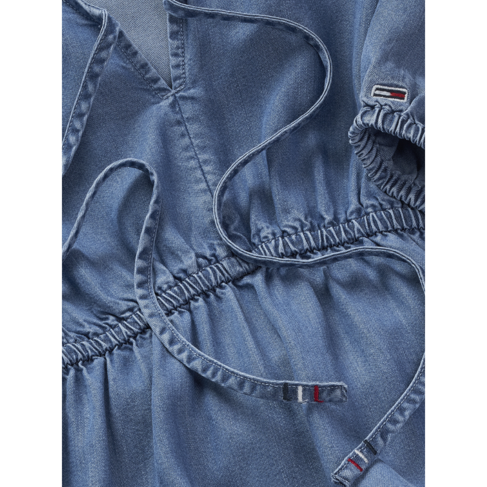 TJW Chambray Mini Dress Ext Blauw TJW Chambray Mini Dress Ext Blauw