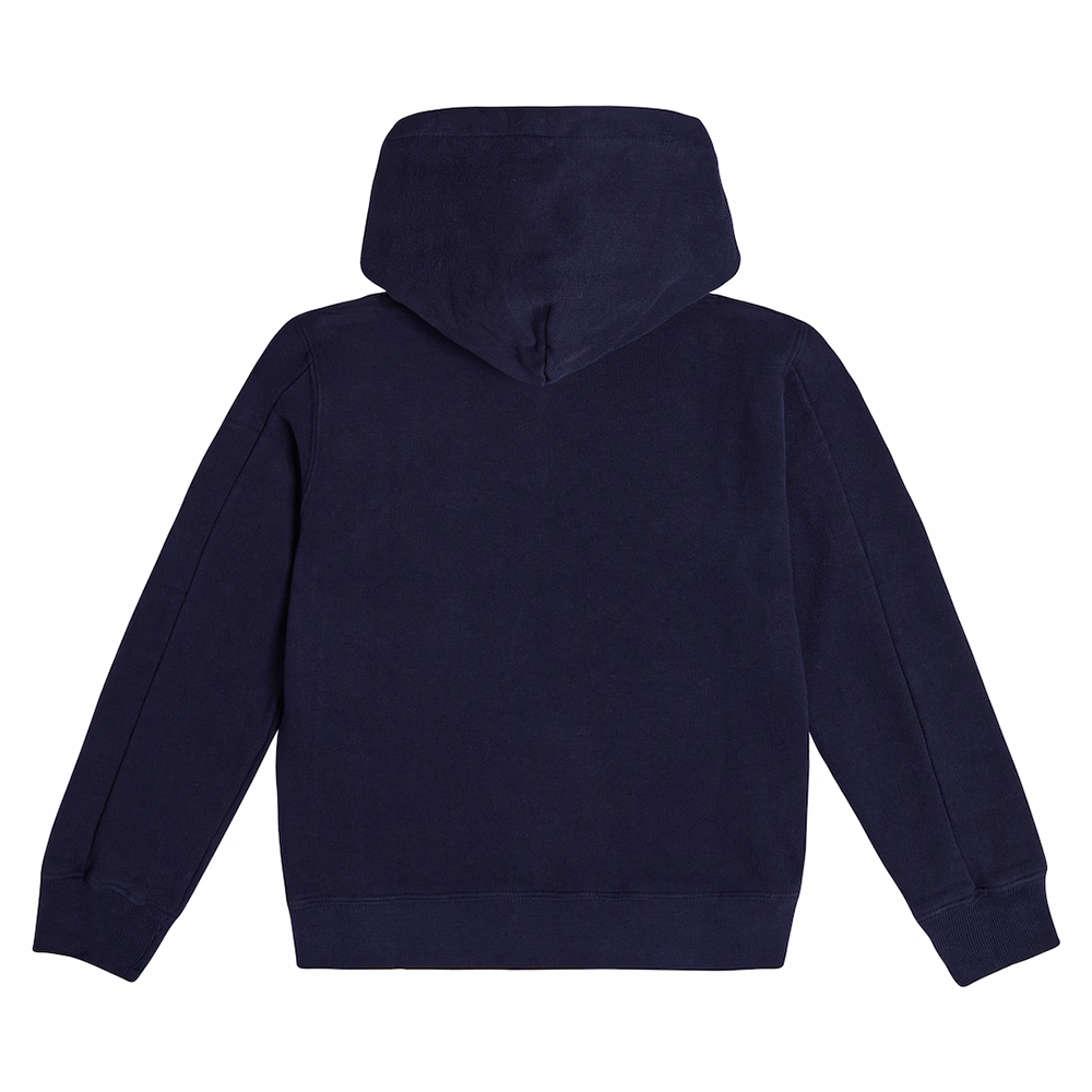 Hooded Sweatshirt Diagonal Fleece Donker Blauw Hooded Sweatshirt Diagonal Fleece Donker Blauw