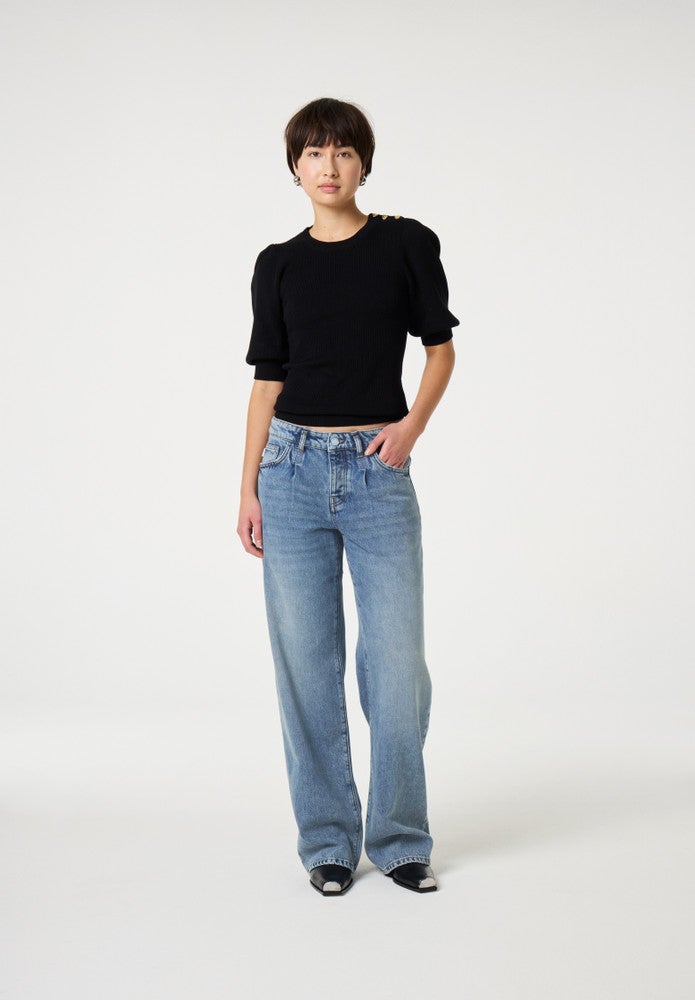 NOOS Molly Short Sleeve Pullover Zwart 1 NOOS Molly Short Sleeve Pullover Zwart 1