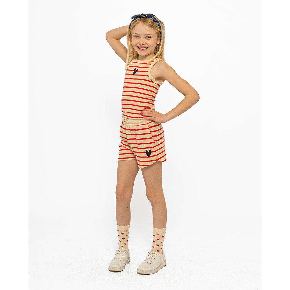 Nil Short S_L Top Tank Striped Rood Nil Short S_L Top Tank Striped Rood