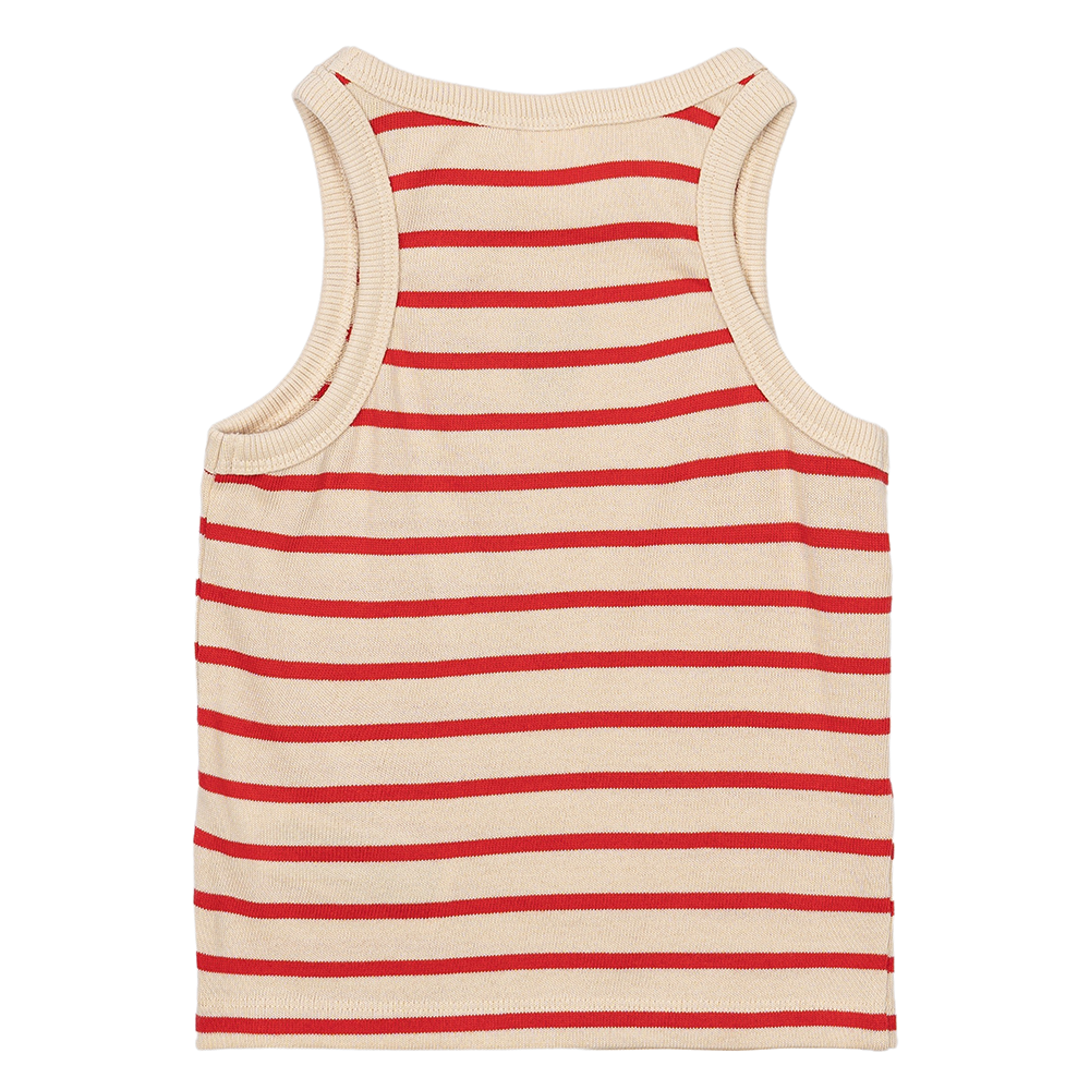 Nil Short S_L Top Tank Striped Rood Nil Short S_L Top Tank Striped Rood