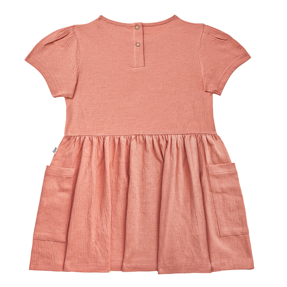 Relaxed Pocket Dress Shortsleeve Roze Relaxed Pocket Dress Shortsleeve Roze