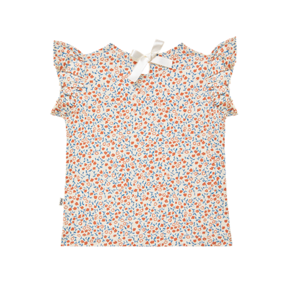 Ruffled Tee Floral AOP Peach Multi Ruffled Tee Floral AOP Peach Multi