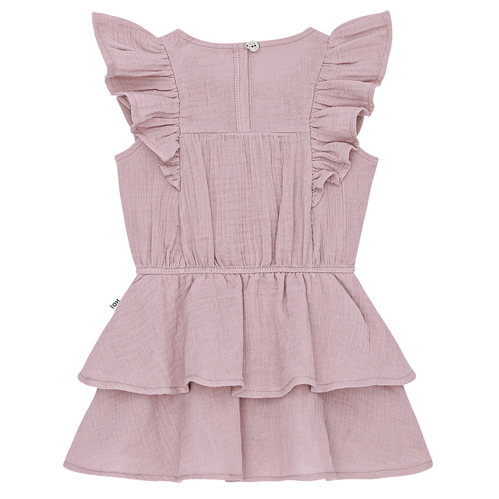 Sleeveless Ruffled Dress Musseline Paars Sleeveless Ruffled Dress Musseline Paars
