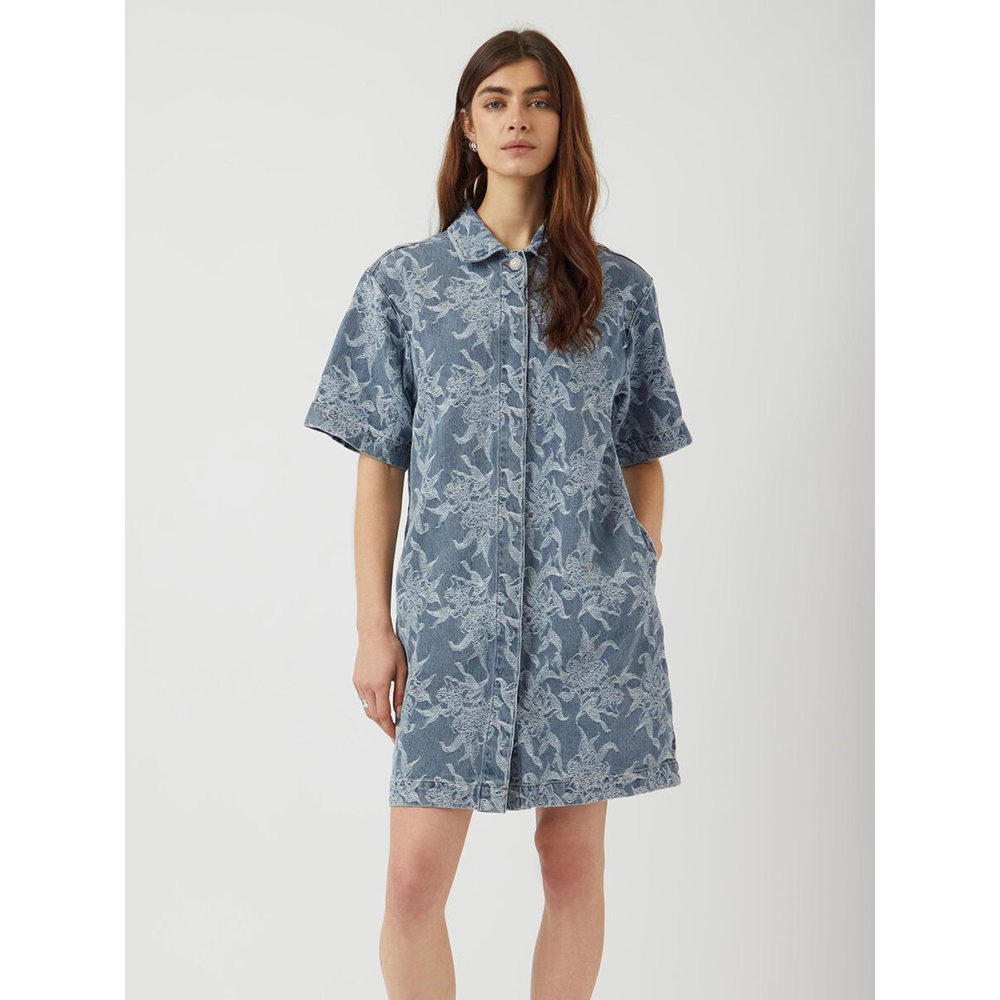 YASFLAMERA SS DENIM SHIRT DRESS S. Blauw YASFLAMERA SS DENIM SHIRT DRESS S. Blauw