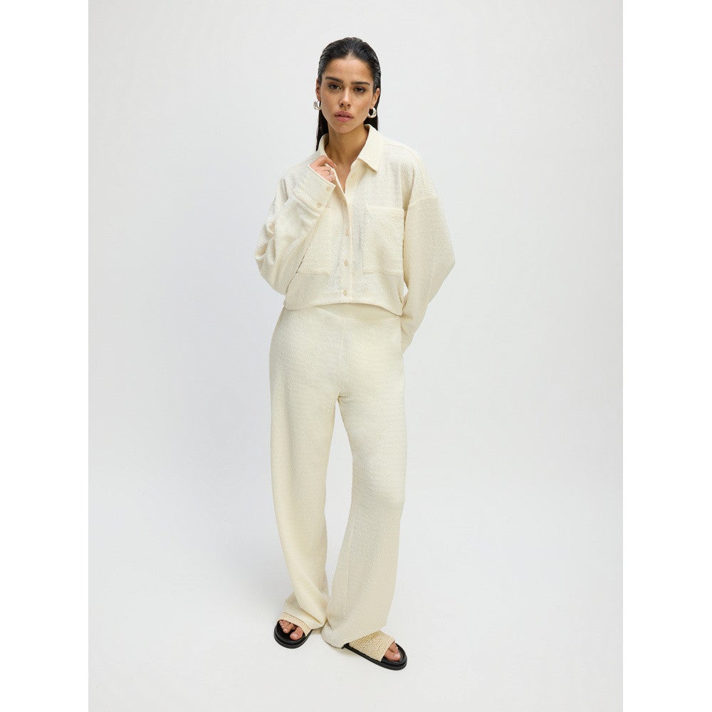 Ladies Knitted Cropped Blouse Lyloe Ecru Ladies Knitted Cropped Blouse Lyloe Ecru