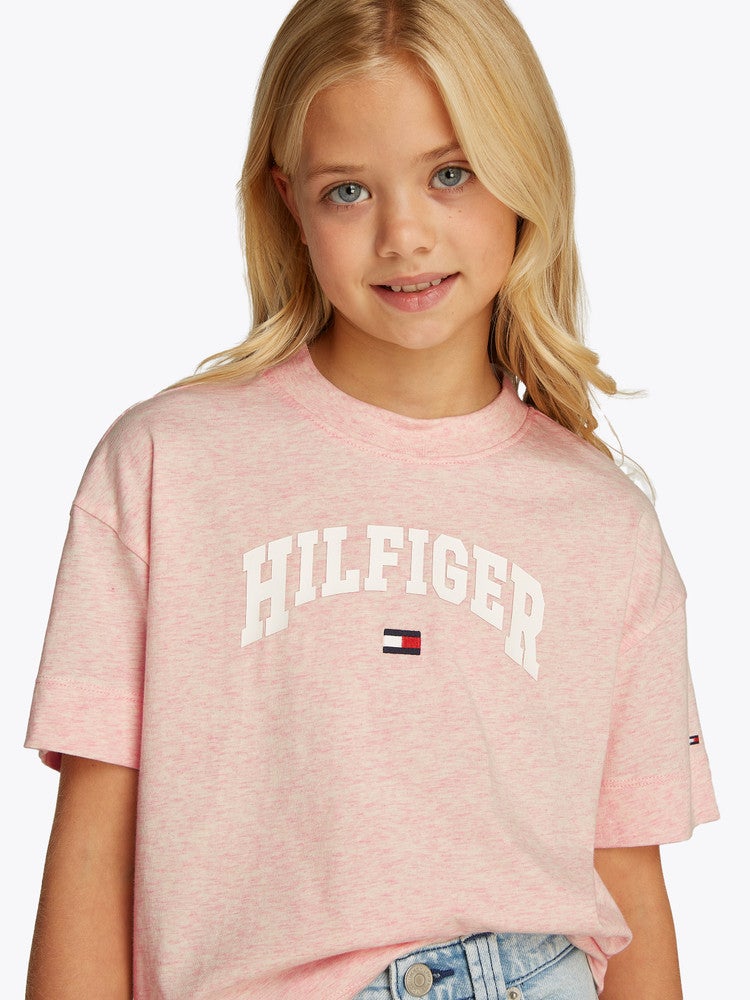 MELANGE VARSITY ARCHIVE TEE Roze MELANGE VARSITY ARCHIVE TEE Roze